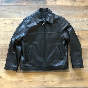 Genuine Leather Black Jacket Size Large